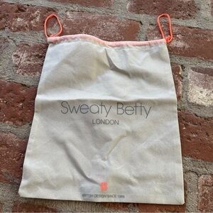 SWEATY BETTY LONDON 12" x 14" Grey Drawstring Dust Gym/Shoe Bag Exercise Yoga